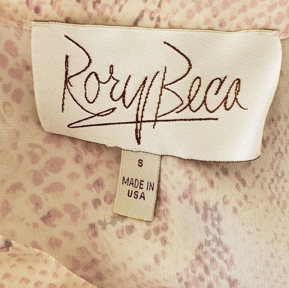 Rory Beca Silk snake Print shirt style dress Size Small long sleeve - Picture 7 of 8